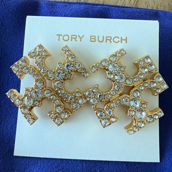 Tory Burch Accessories - Tory Burch Gold Plated and Crystal Earrings